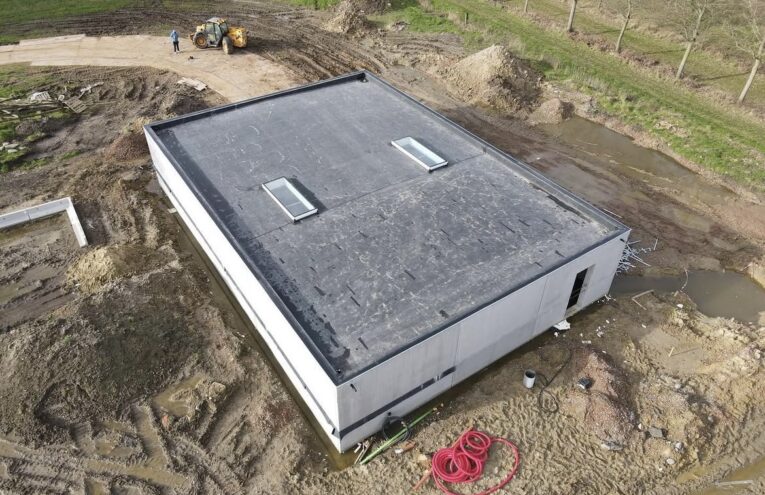 Étanchéité de toiture plate sur maison de particulier réalisée dans le Nord de la France